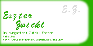 eszter zwickl business card